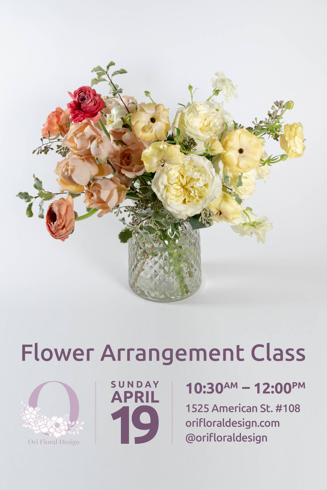 Flower Vase Arrangement Class